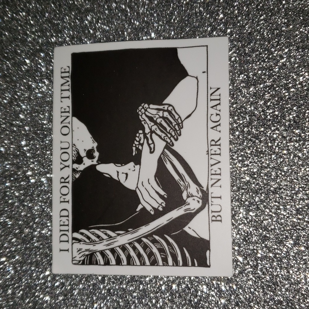 ART Gothic Couple Skeleton WATERPOOF Sticker